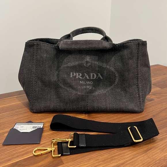 Prada Canapa Denim Tote Bag - Picture 12 of 16